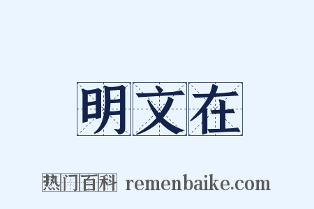 明文在是什么意思的图片